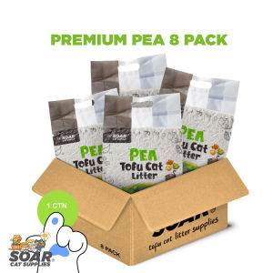 SOAR Pea Premium Tofu Cat Litter 2.8kg/7L 8 Packs(1carton)Combo