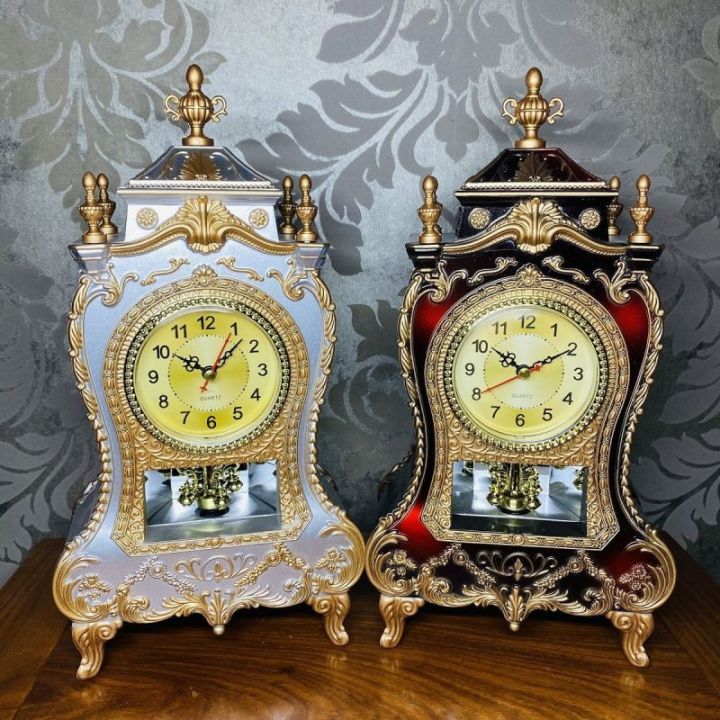 European antique clock, living room, table top, counter, decorative