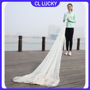 Fishing net 8M Upgraded version 4.5Kg Imported high-strength nylon line Including steel pendant and 10M Extension cord American hand throw fishing net Easy throw fly fishing net CL lucky Fishing Net Easy to use Durable Hand thrown