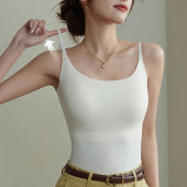 เสื้อกล้ามสายเดี่ยวมีฟองน้ำในตัว อ่านรุ่นสายใหญ่ ไร้โครง ไม่ต้องสวมใส่เสื้อชั้นใน สวมใส่สบาย ยกกระชับหน้าอกกระชับหุ่นสวย เสื้อสายเดี่ยวมีฟองน้ำในตัว