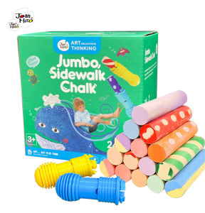 Joan Miro สีชอล์กแท่งใหญ่ปลอดสารสำหรับเด็ก Washable Sidewalk Chalk Non-Toxic Educational Outdoor Activity for Kids