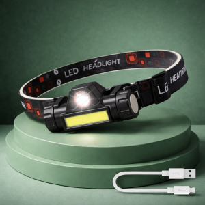 Lampu Senter Kepala LED Cas XPE Super Terang Ergonomis Headlamp COB LED Rechargeable Dengan Magnet