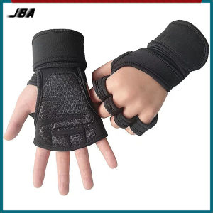 JBA Palm Pads Thicken With Wrist Band A Piar Anti Slip Adjustable Hand Plam Protector For Workout