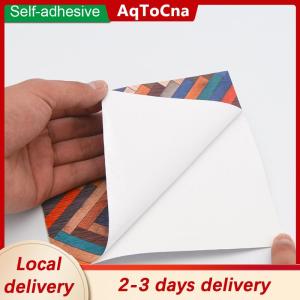 [COD] AqToCna Ship within 24 hours 1Pc 1:12 Dollhouse Miniature Grain Floor Wallpaper Tiles Sticker Bathroom Living Room Decor Toy Doll House Accessories