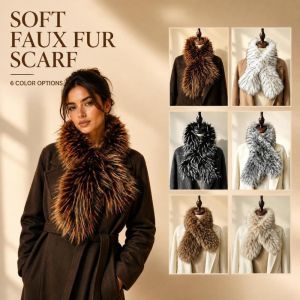 FLYING Neck Protection Fur Collar Scarf Thickened Keep Warm Cross Scarf Soft Winter Neck Wrap Winter