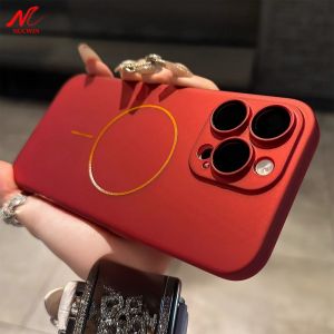 For iPhone 17 Pro Max Case for Magsafe Luxury Matte Ultra Thin PC Camera Protector Cover for iPhone 13 12 14 15 Pro Max 17 Air