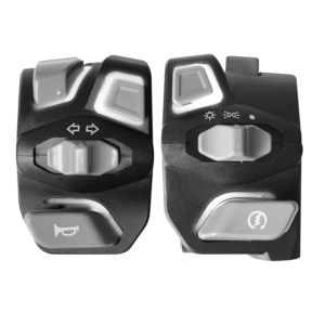 Motorcycle Handlebar Switch with Colorful LED Light – Multifunctional Left/Right Switch Assembly Plug & Play Waterproof High/Low Beam Turn Signal Horn Start Button