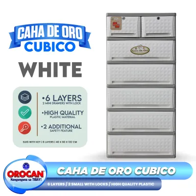 Orocan Caha de Oro Cubico 6 LAYERS Drawers with Lock and Keys