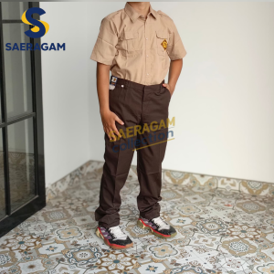 Celana panjang Sekolah SMP Model Saku Tutup Drill Seragam Sekolah
