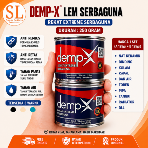 Perekat Anti Bocor Kolam Renang Merekat Dalam Air Dempul Kapal DEMP-X 200gr Cream