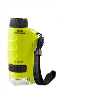 ZOATAAL Mini Educational Toy Experiment Outdoor Observation Tool Kids Science 60-120x Magnifying Glass Hand-held Microscope Childrens Microscope Science Experiment Microscope