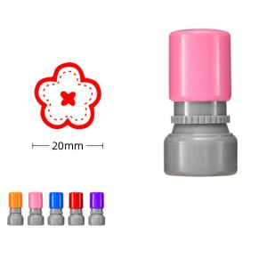 TURHA DIY Drawing Toy Rewards Flower Stamp Self Inking Students Rewards Teacher Review Stamp Pocket Encouraging Star Grading Stamp Teacher