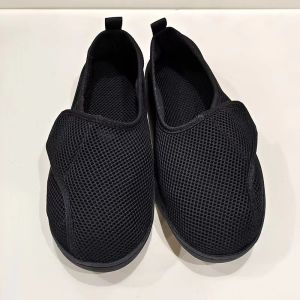 FECHENG Women Men Adjustable Velco Extra Wide Shoes Swollen Feet Diabetic Edema Slippers