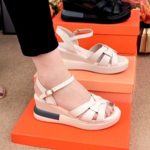 [Free Shipping] Roman sandals for women summer 2026 new fashion wedge womens shoes soft sole open-toe thick-soled height-enhancing sandals