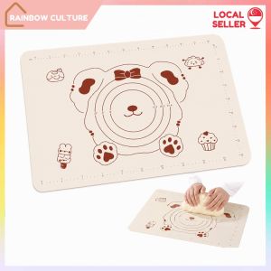 【Rainbow Culture】 Cute Bear Silicone Baking Mat / Non-Stick Food-Grade Silicone Pastry Dough Rolling Mat
