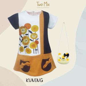 Dress Anak Perempuan Lucu Bahan Kaos - Baju Anak Perempuan Tas Lucu 1-8 Tahun 4283