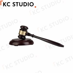 Durable Craft Golden Wooden Lawyer Judges Gavel Hammers Auction Hammer With Sound Block