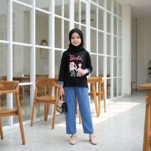 HARGA OBRAL BAJU SETELAN BARBIE 2 BAHAN CRINKLE S M L XL