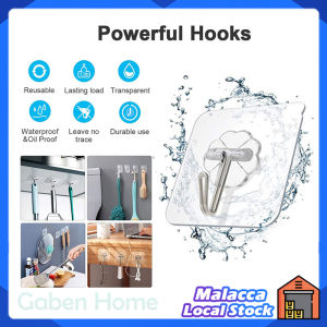 1PCS Transparent Wall Hook Nail-Free Self Adhesive 10KG Door Wall Hangers Coat Hook Kitchen Living Bathroom Strong Suction Hook | Gaben Home