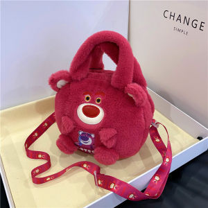 Melody Kuromi hello kitty Pudding dog Cartoon Anime plushie Handbag Cosmetic tote Bag shoulder strap stuff toys