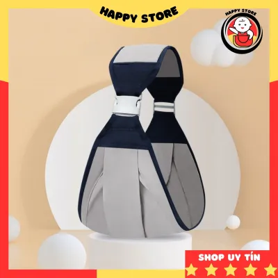 Địu em bé sơ sinh 4 tư thế đai địu vải lưới cotton nằm cho bé sơ sinh 0-36 tháng tuổi Happy Store