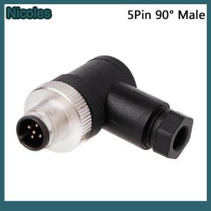 [Nicoles] 1Pc M12 sensor connector 3 4 5 pin male female straight right angle plug