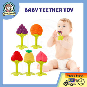 KOGGY Baby Silicone Teether Fruit Shape Baby molar toy BPA FREE Newborn Infant Rattle Pacifie Mainan Gigit Bayi