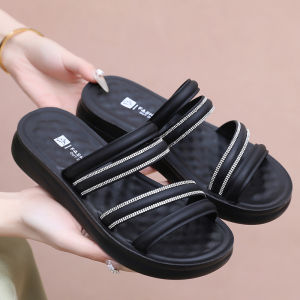 [FreeShipping] 2026 Summer New Style Womens Slippers for Outdoor Wear Fashionable Non-Slip Comfortable Breathable Flat Sandals for Middle-Aged and Elderly Women