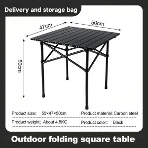 LOOGU Outdoor Foldable Table Rugged Portable Multifunction Camping Barbecue Coffee Bar Table