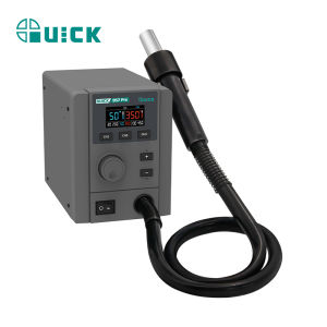 QUICK 957 Pro 580W Digital Hot Air Rework Station LCD Display 3 Channels ESD Safe Lead‑Free For SMD IC PCB Mobile Phone Laptop Repair