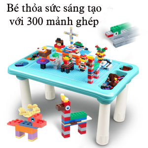 Bộ bàn xếp hình 300 chị tiết Chất liệu nhựa ABS cao cấp an toàn Đồ chơi sáng tạo phát triểnTrò chơi thú vị cho bé và cả gia đình trí tuệ