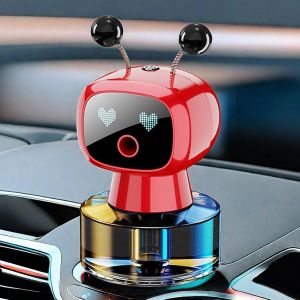 Robot Intelligent Aromatherapy Machine Smart Cute Robot Car Air Freshener - Fine Spray/Fillable/Four-Gear Adjustment/Vibration Sensing/On-Off/Large Capacity Long-Lasting Fragrance/Black-V2(Cologne)