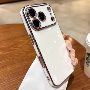 Trường hợp đối với Apple iPhone 17 16 15 Pro Max iphone17 Promax không khí 17air 5g vỏ điện thoại mềm Ốp lưng nhựa TPU 6D mạ điện bóng chống sốc máy ảnh bảo vệ ốp lưng cho iPhone 17 không khí