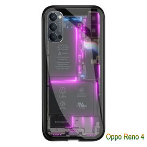 Softcase Glass Oppo Reno 4 Reno 3 Reno 2f - J11 - Casing Hp-Pelindung hp-Case Handphone