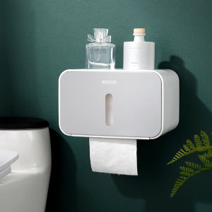 [SG Stock] ECOCO Waterproof Toilet Tissue Box Wall Mounted Paper Roll Holder Paper Dispenser for Hotel Home Bathroom Kitchen Toilet Paper Holder CNY Gift Present