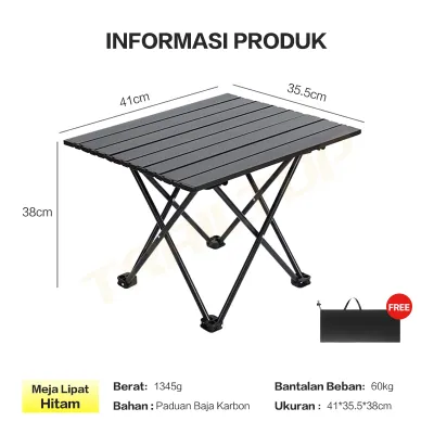 [READY] TrailTop Meja Lipat Outdoor Baja Karbon Meja Camping Lipat Kursi Lipat Dan Meja