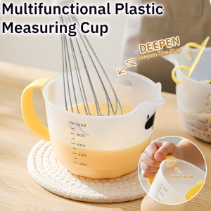Multifunctional Plastic Measuring Cup Plastic Egg Beating Cup For Baking Handle Graduated Measuring Cup