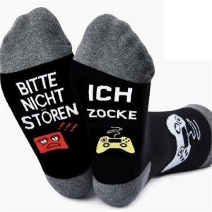 Gamer Socks Gift for Men Women Funny Gaming Socks with Humorous Sayings for Adult and Teenagers Multicoloured Size 37-46