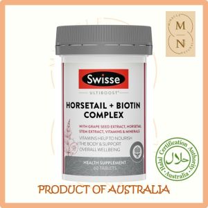 EXP 06/2027 Swisse Ultiboost Horsetail + Biotin Complex - 60 Tablets