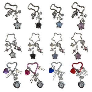 Elegant Star Shaped Keychain Alloy Materials Portable Size Fashion Accessory for Daily Use