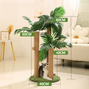Coconut Palm Cat Scratching Post Cat Climbing Frame Sisal Vertical Cat Board Durable and Resistant To Debris Pet Toys