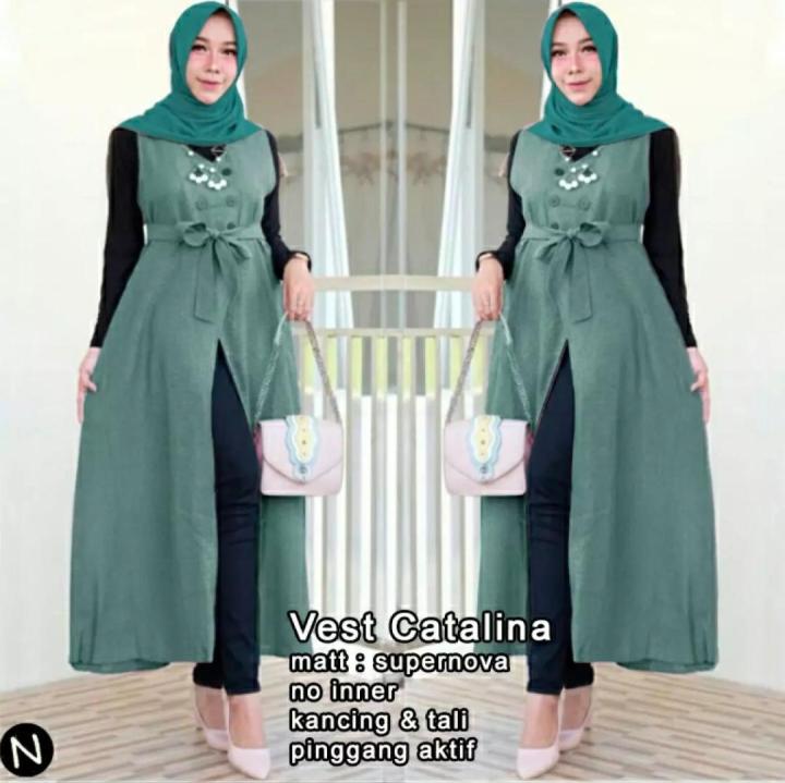 SS 66160 70151 VEST CATALINA Baju Busana Cardigan Fashion Wanita Baju Atasan Cardigan Fashion Wanita Pakaian Baju Atasan Muslimah Wanita Pakaian Cardigan Wanita Baju Cardigan wanita Busana Cardigan wa...