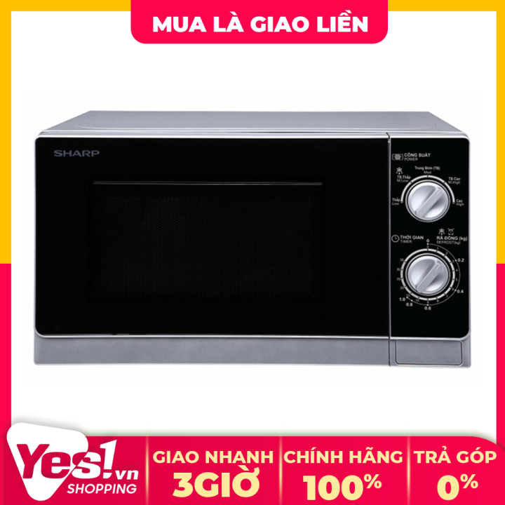 R-205VN - Lò vi sóng Sharp R-205VN(S) 20 lít - Bảo hành chính hãng  - Voucher 10% lên đến 800K