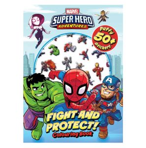 Marvel Superhero Adventures Colouring Book with Puffy Stickers