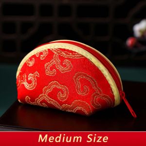 Lucky Wealth Wallet Safety Amulet Feng Shui Jewelry Red Pouch Lucky Bag Embroider Silk Coin Purse