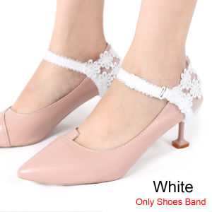 UUMIR 1Pair Fashion Lace Flowers Shoe Belt Shoes Band Shoelace Shoe Accessories High Heels Holding