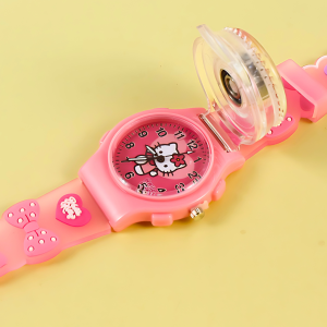 Jam Tangan Anak Anak Spin Muter Display Analoq Terbaru Karakter Kuromi Cinnamaroll Melody Unicorn