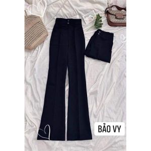 Quần Tây Nữ Ống Loe Lưng Cao Đi Làm Công Sở Thanh Lịch Đen/trắng/nâu/kem-XMTĐ