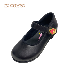 MY MELODY รองเท้านักเรียนมายเมโลดี้สีดำ ซัพกำมะหยี่ แบบคลิปล็อคสุดน่ารัก รุ่นMM-097