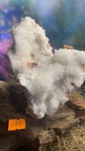 Hốc đá Thạch Anh trắng Quartz tán sắc tự nhiên chiều tài phong thủy năng lượng vũ trụ 649